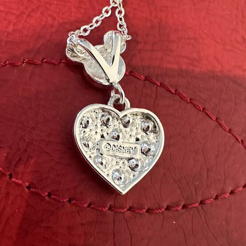 Disney 925 Sterling Silver Mickey Heart Necklace like new