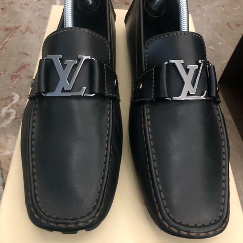 Louis Vuitton Monte Carlo leather flats like new, size 43.5 brown