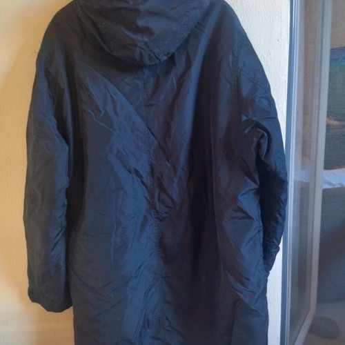 Sisley men's parka jacket used, size XL, black