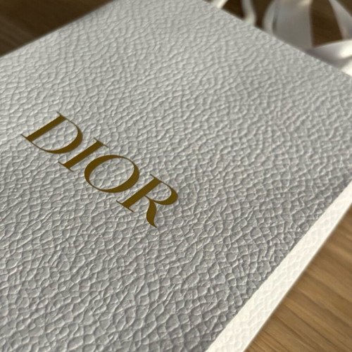 Dior shopping bag new, white with gold details