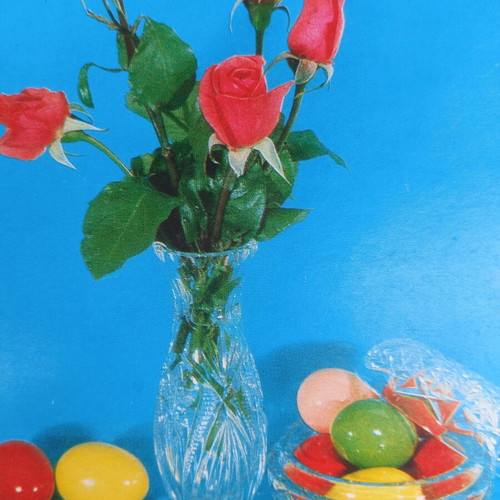Vintage Easter postcard 70's new, blank, Greek