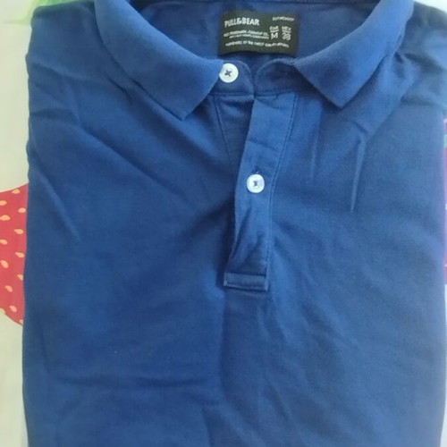 Pull & Bear Polo Shirt M like new, blue, 100% cotton