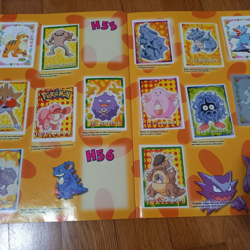Collectible Pokemon sticker album like new, nearly complete