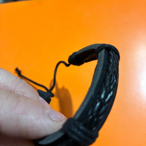 Leather bracelet new black