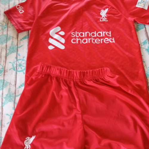 Liverpool Kids' Sports Set with Mohammad Salah #11 Jersey and Shorts, Age 12