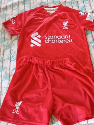 Liverpool Kids' Sports Set with Mohammad Salah #11 Jersey and Shorts, Age 12