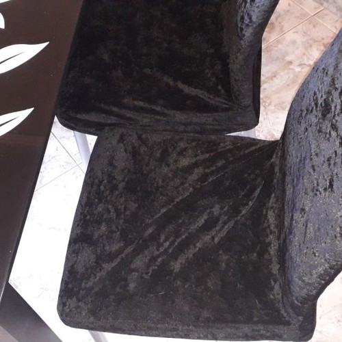 Τραπεζαρία γυάλινη μεταχειρισμένη με 6 καρέκλες σε καλή κατάσταση