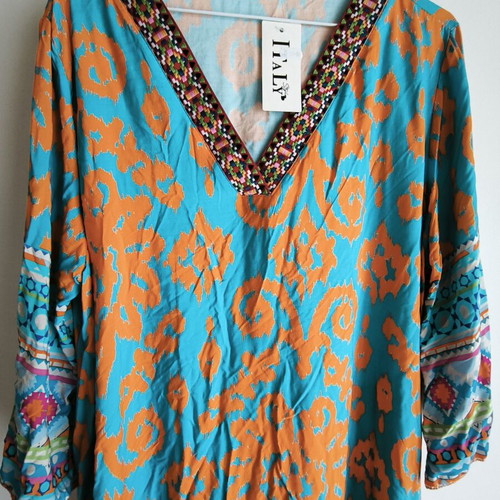 Colorful women's caftan new, one size