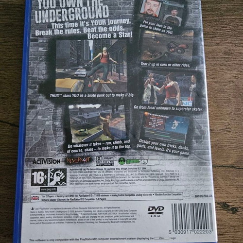 Tony Hawk Underground PlayStation 2 game used