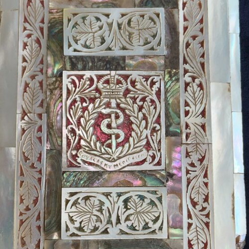 Maple cover with Royal Navy Medical emblem like new