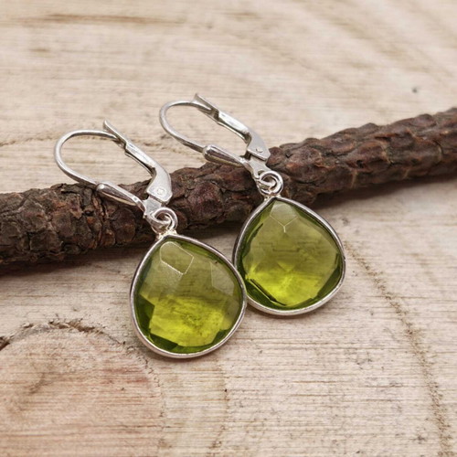 Silver earrings with Peridot new