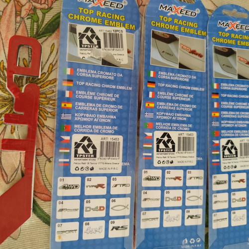Toyota TRD Chrome Stickers new, pack of 4 pieces