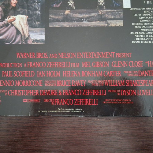 Hamlet vinyl like new, music by Ennio Morricone