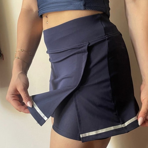 Artengo tennis skort XS, dark blue with silver detail
