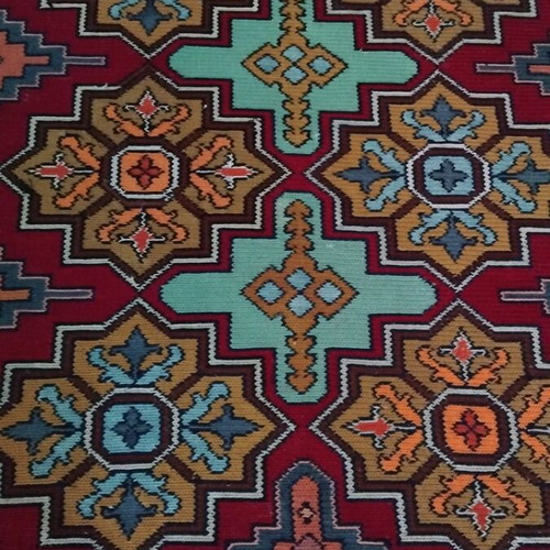 Χειροποίητο κεντητό τετράγωνο καρέ 1,26 x 1,26 μ.