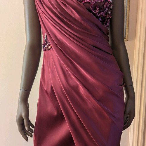 aftershock evening dresses Daisianne Berry Sequin Long Sleeve Wrap Maxi Dress main image 1