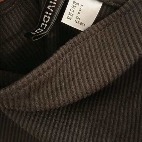 H&M short dress black one-shoulder size S like new