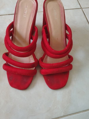 Camille red platform sandals like new, size 37