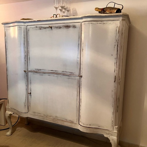 Dining set 9 pieces white, like new