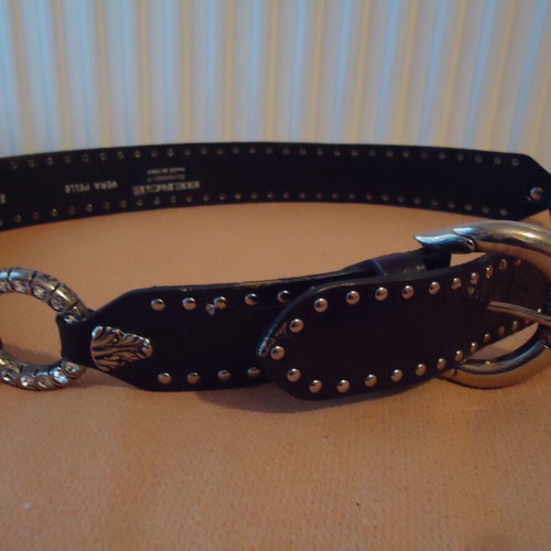 Berge women's leather belt black like new, length 95cm