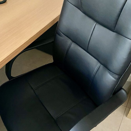 SATO office desk set used with rolling drawer and executive chair