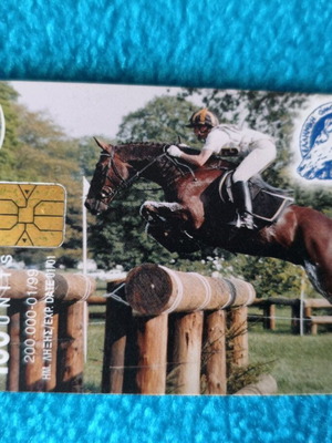 Collectible OTE phone card 100 units like new, equestrian theme