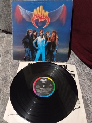 Helix Long Way To Heaven vinyl record used, rock, 1985 first US edition