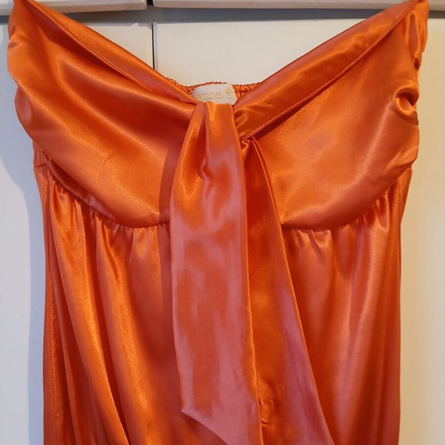 Lynne satin jumpsuit like new, orange, size M