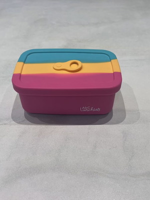 Abc Lunchies Snack Mate+ Silicone Food Container like new, rainbow color