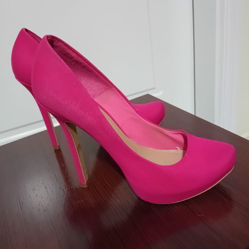 Bershka pink high heels size 39, 12 cm heel