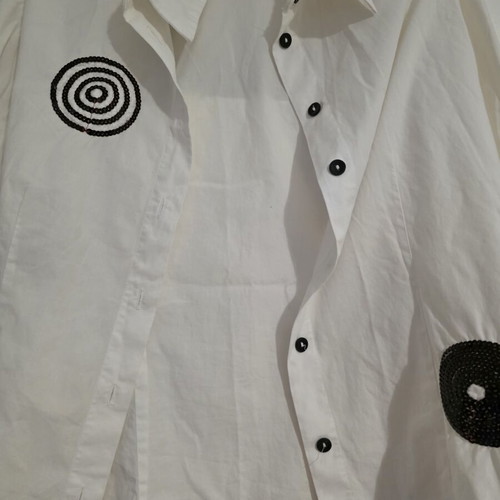 Bill Cost women's white shirt limited edition medium new with sequins