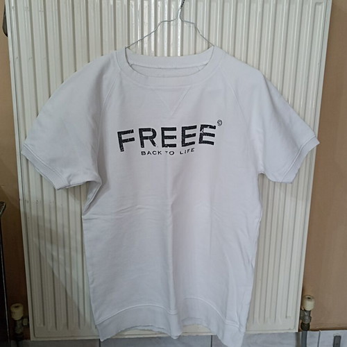 Unisex short-sleeve cotton T-shirt, white