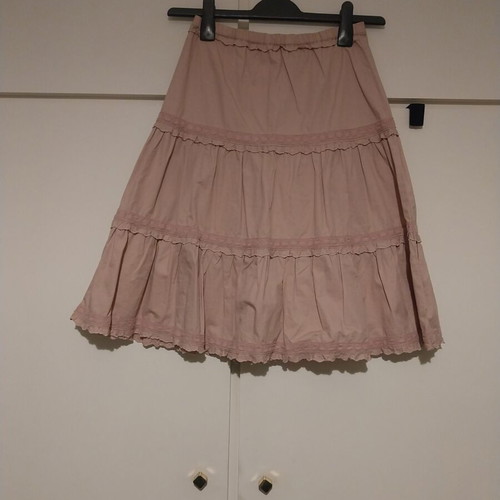 Okaidi skirt new, cotton, apple blossom color, size 10 years