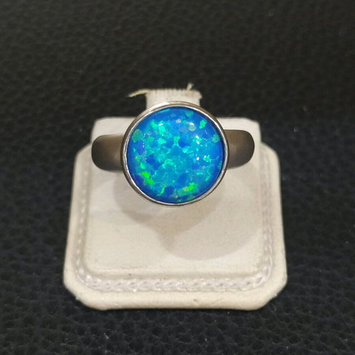 Silver 925 ring with opal new