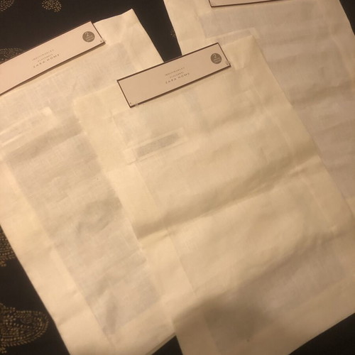 Zara Home linen placemats set of 6 new, broken white color