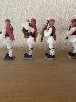 Athens Evzones band soldier miniatures, set of 4 musicians