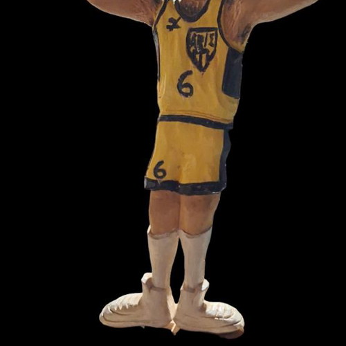 Nikos Galis wooden carved figure new, 40cm height