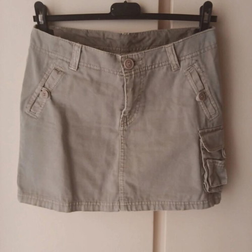 Denim mini skirt TEX size M 38 beige like new