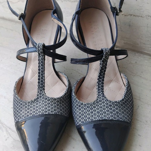 Hispanitas T-strap shoes like new, blue, size 39