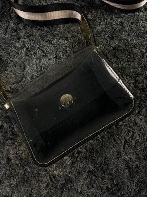 Armani Exchange Clear Crossbody Bag like new, black shoulder bag