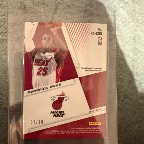 Mosaic Kendrick Nunn Auto Rookie card 07/10