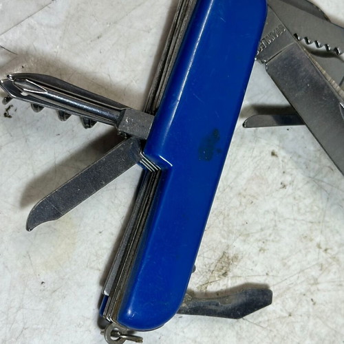 Vintage 12-in-1 Pocket Multitool with Saw, Corkscrew & Openers used