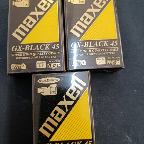 Maxell GX-Black 45 λοτ 3 σφραγισμένες κασέτες κάμερας