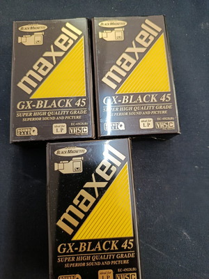 Maxell GX-Black 45 λοτ 3 σφραγισμένες κασέτες κάμερας