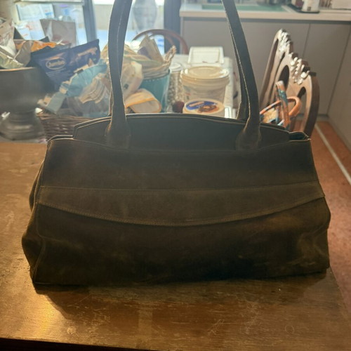Zara beige hand bag castor leather like new