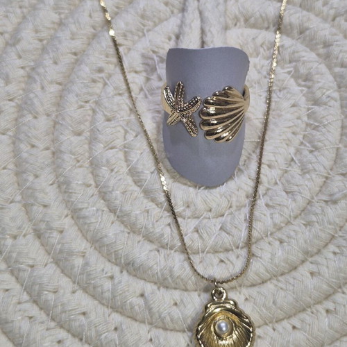 Sea Breeze jewelry set new, white and gold