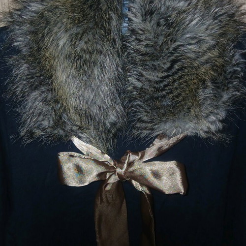 Fur collar C&A new, satin fabric inside, gray beige