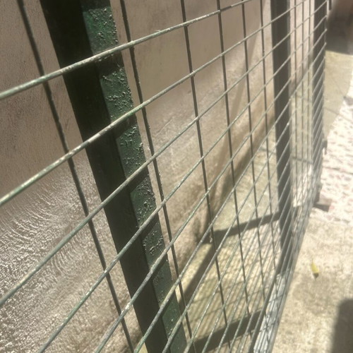 Iron door construction used with mesh and feet
