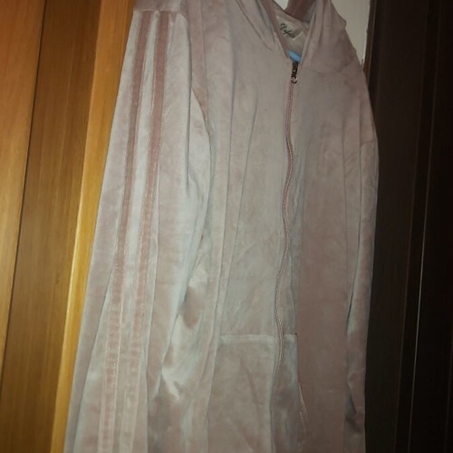 Velvet cardigan soft pink, like new, sizes L-XL