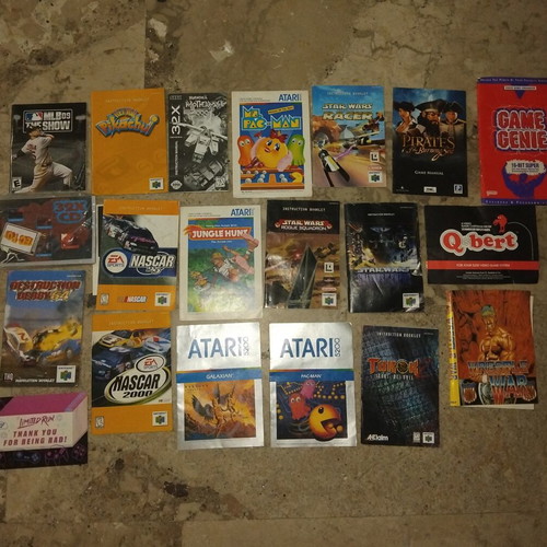 Atari Sega Nintendo game manuals used collection